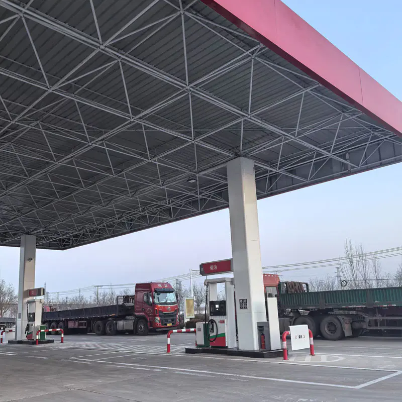 Çelik yapı yağ benzin istasyonu